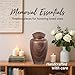 LINES ARTE Urn for Ashes Adult Male Female,Large Aluminum Wood Grain Cremation Urn for Ashes for Men Women,Memorial Decorative Urns for Man/Dad/Father/Brother/Grandpa(Up to 200 IBS)