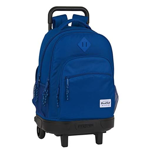 Blackfit8 Mochila Safta Escolar con Carro Incluido y Espalda Acolchada Oxford, 330x220x450mm