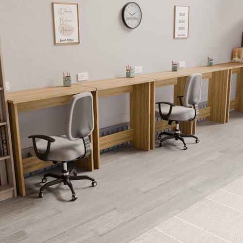 Image of beAAtho Apex Desk for Home Office & Study | Multipurpose Engineered Wood Table with Spacious Top,Premium Finish, Sturdy Legs & Easy DIY Assembly (Beige)