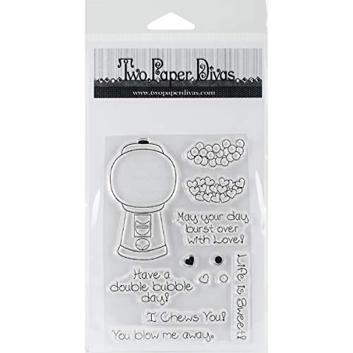 Dos Divas Dos Divas de Papel de Papel de Sellos 7 x 4.5-Inch I Dental para Usted, acrílico