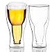 Botella de cerveza de doble pared Inside Out Upside Down en vaso (2 vasos)