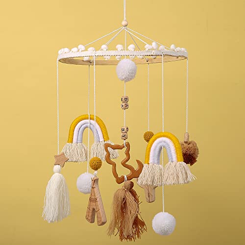 Boho Rainbow Mobile, Muulaii Neutral Baby Crib Mobile, Baby Mobile For Crib, Handmade Baby Mobile, Macrame Rainbow Baby Mobile, Rainbow Baby Mobile Baby Crib Mobile Kids Room Nursery Decor #TOP7