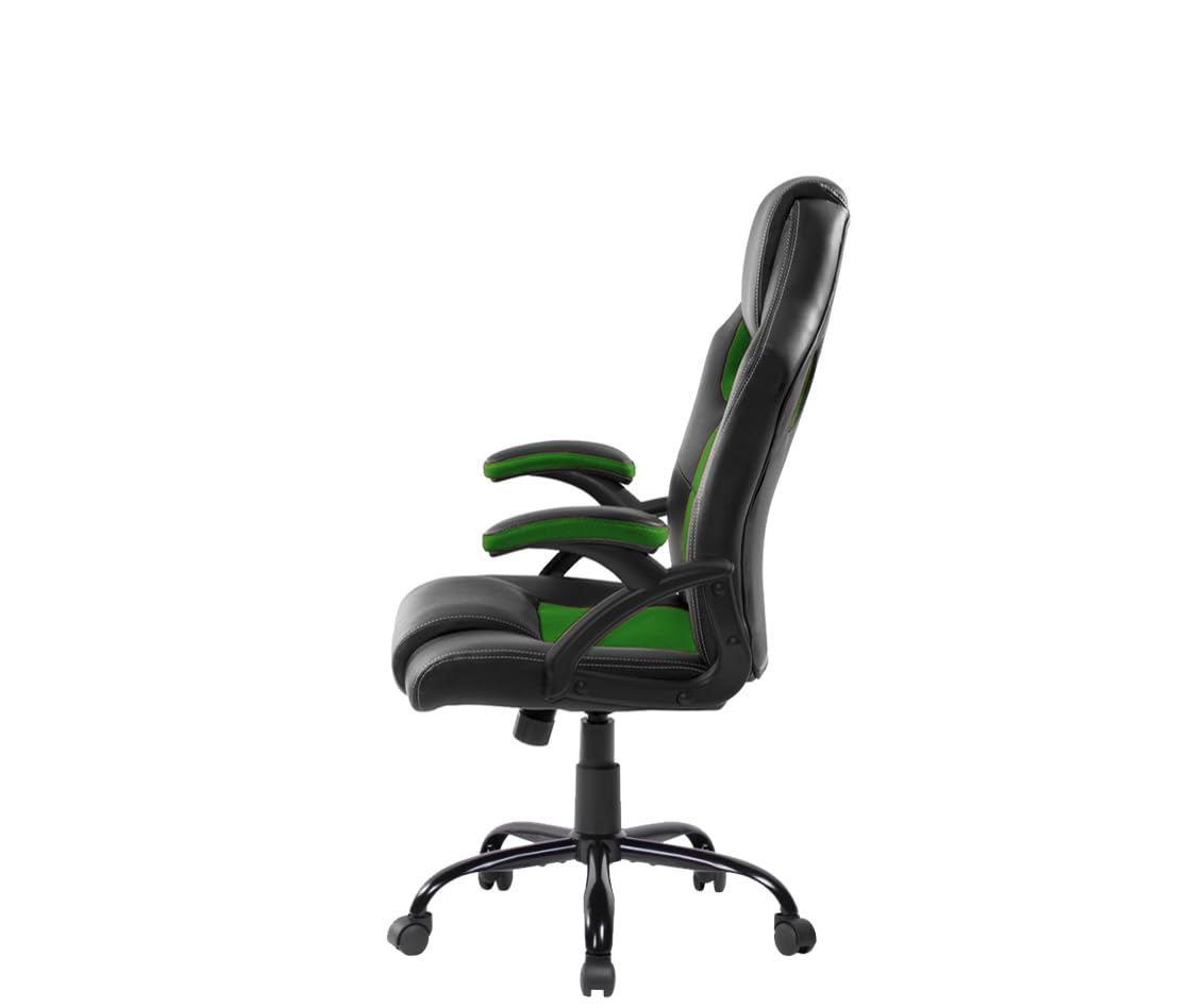 DORMIDAN - Silla Gaming Giratoria, Regulable en Altura, con Respaldo, para Videojuego y Oficina - Racing SR-1 (Verde)