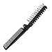 uxcell Plastic Double Headed Toothed Women Travel Foldable DIY Hairdressing Hair Beauty Comb Brush Black