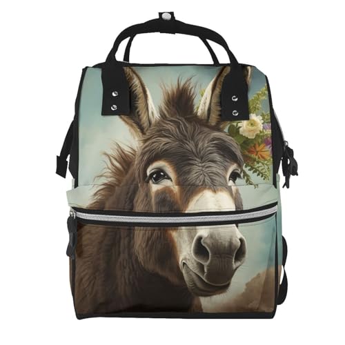 Sac à dos à langer grande capacité avec poches pour femme active