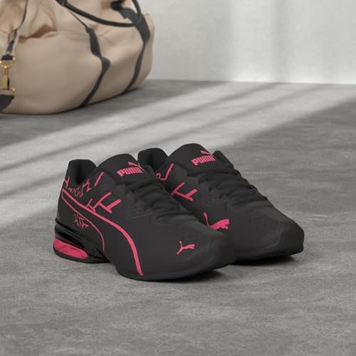PUMA Women's Tazon 6 Sneakers, Puma Black/NRGY Rose, 6 M