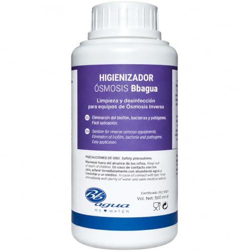 Desinfectantes | Higienizador De Osmosis Inversa. 500 Ml. Bbagua. Imprescindible Usar En Cada Cambio De Filtros De Los Equipos De Osmosis. Utilizar Siempre Con Guantes De Protección.