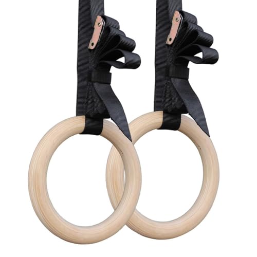 Anillas de madera para entrenamiento de fuerza y cross-training