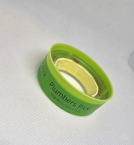 Plumbers Pick 2 Rolls 1/4 Inch Teflon Tape, Pipe Sealant for Hot and Cold Pipes, PTFE Teflon Thread Sealant, Yellow