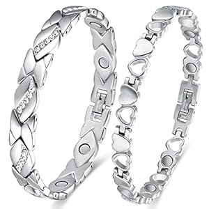 Cigmag Magnetfeldtherapie Armband Silber Kristall & Love