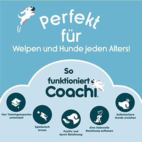Coachi Fetch & Reward, Interaktives Trainingsspielzeug für Hunde und Welpen, Rückruftraining, versteckte Leckerlis, Apportieren Lernen, weites Werfen, Hundezubehör, perfekt für das tägliche Spiel
