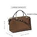ESVAN Travel Tote Duffel Gym Bag,Weekender Overnight Carry-on Tote Crossbody Bag with Wet Pocket and Trolley Sleeve Upgraded (A Brown)