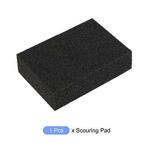 Image of METALLIXITY Scrub Sponge (10.1 x 7cm /4 inch x 2.8 inch), Scouring Pad Non-Scratch Dish Cellulose Scrubber Sponges - for Dishes, Pots, Pans, Kitchens, Counters and Floors, Black