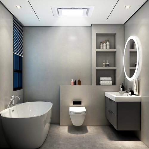 yanliangvich 8 Inch Bathroom Exhaust Fan with Light,110 CFM 1.0 Sones Quiet - image 7