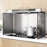 ★ Der Kochspritzschutz blockiert effektiv das Spritzen von Öl in der Küche, und der Wärmeisolationseffekt ist gut, wodurch verhindert wird, dass die Wand des Ofens mit Öl bedeckt wird und der umgebende Kunststoff, Gewürze, Dosen usw. zum Schmelzen erhitzt werden , verformen und können auch als spritzwassergeschützte Platte zum Waschen von Lebensmitteln verwendet werden.