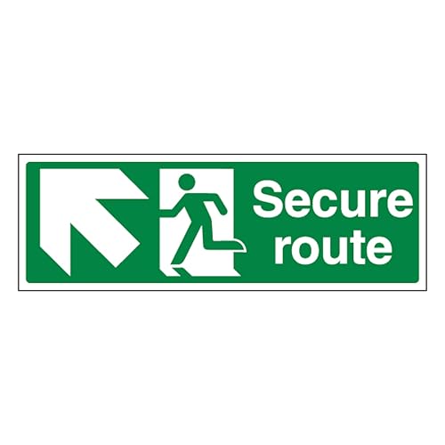 Flèche vers le haut signalétique de sécurité vinyle adhésif mural 600x200mm