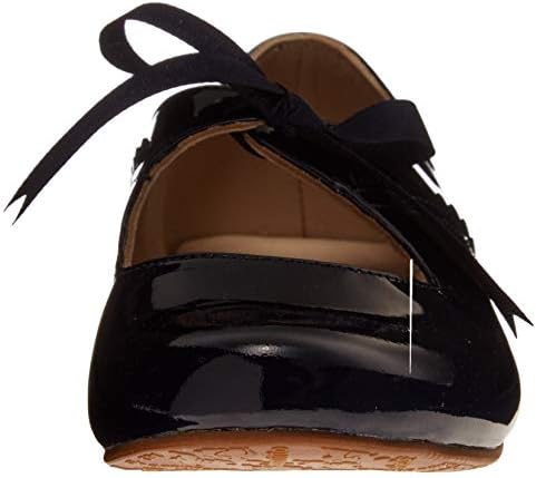 Elephantito Girls European Ballet Flat, Patent Blue, 7 Toddler | Image 1