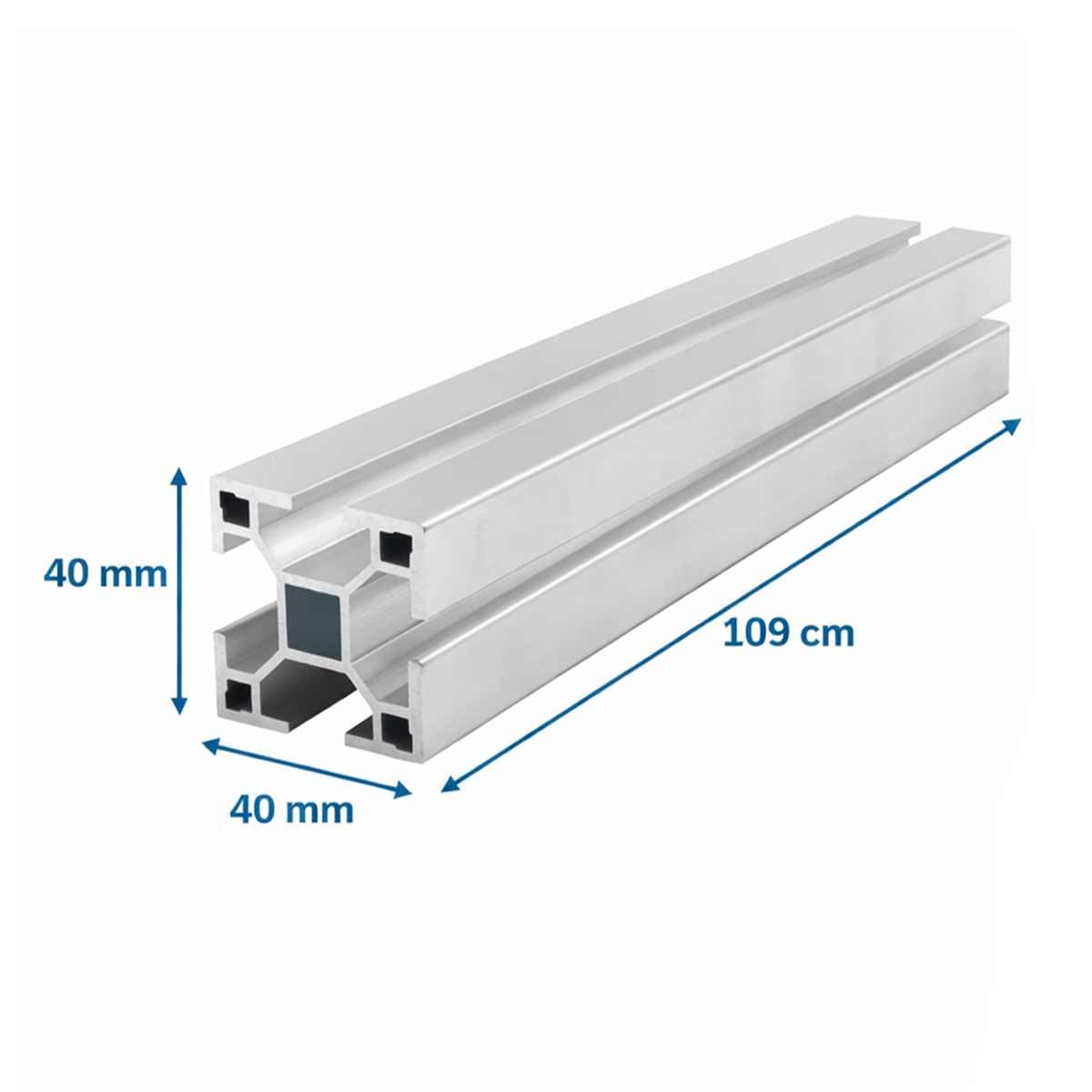 4 x PV Montageschiene 40 x 40 x 109 cm Solarschiene für Photovoltaik & Balkonkraftwerk – PV Unterkonstruktion für Solarmodule – Aluminium Montagesystem