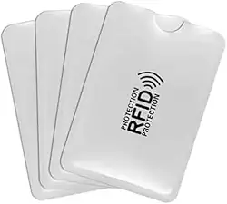 6 Envelopes Rfid Bloqueador Cartão De Crédito Contactless prata