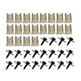 Aspaton 40 Pcs Automotive Body Fender Bumper Retainer U Nut Clips Gasket Fastener Metal Car Screw Compatible with E87 E88 F20 E36 E46 E90 F07 Metal Vehicle Fender Liner Retainers 07147129160 071299041