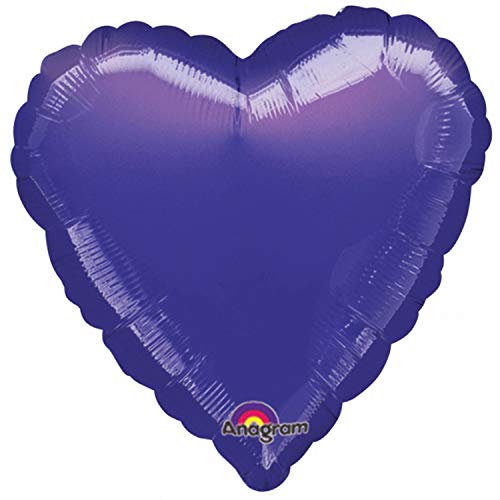 Ballon en aluminium en forme de cœur violet pour anniversaire et mariage