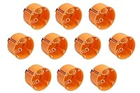 Meister Hohlwanddose Unterputz - 35 mm tief - orange - 10 Stück - Ø 68 mm Fräsloch - Zum Einbau von Schaltern & Steckdosen / Abzweigdose / Schalterdose / Hohlwand-Gerätedose / 7464020