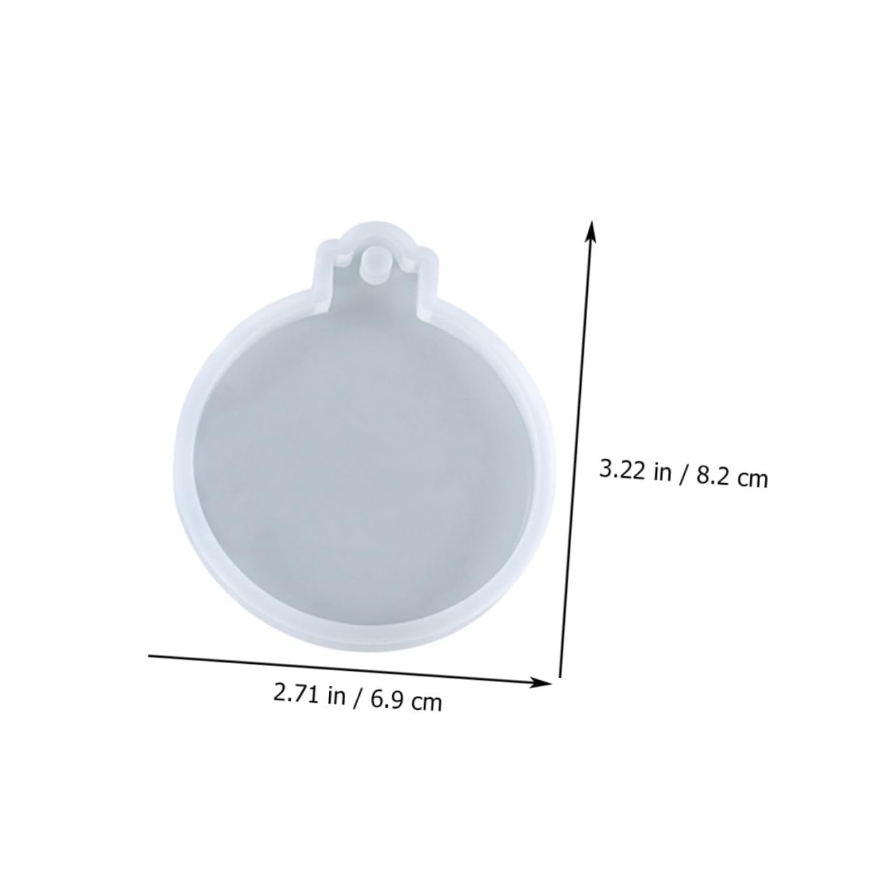 NUOBESTY 3 Ensembles Moule Silicone Rond pour DIY Plaque De Noël De Silicone Transparent Moule Souple Et Facile À Démouler pour Décorations Suspendues 4 Pièces * 3