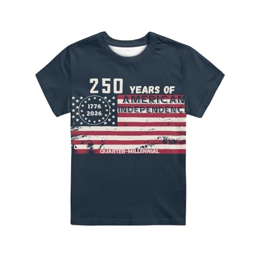 Image of Kids Graphic T-Shirt Boys Girls Novelty Tees Top Short Sleeve Shirts Summer Blouses 3-16