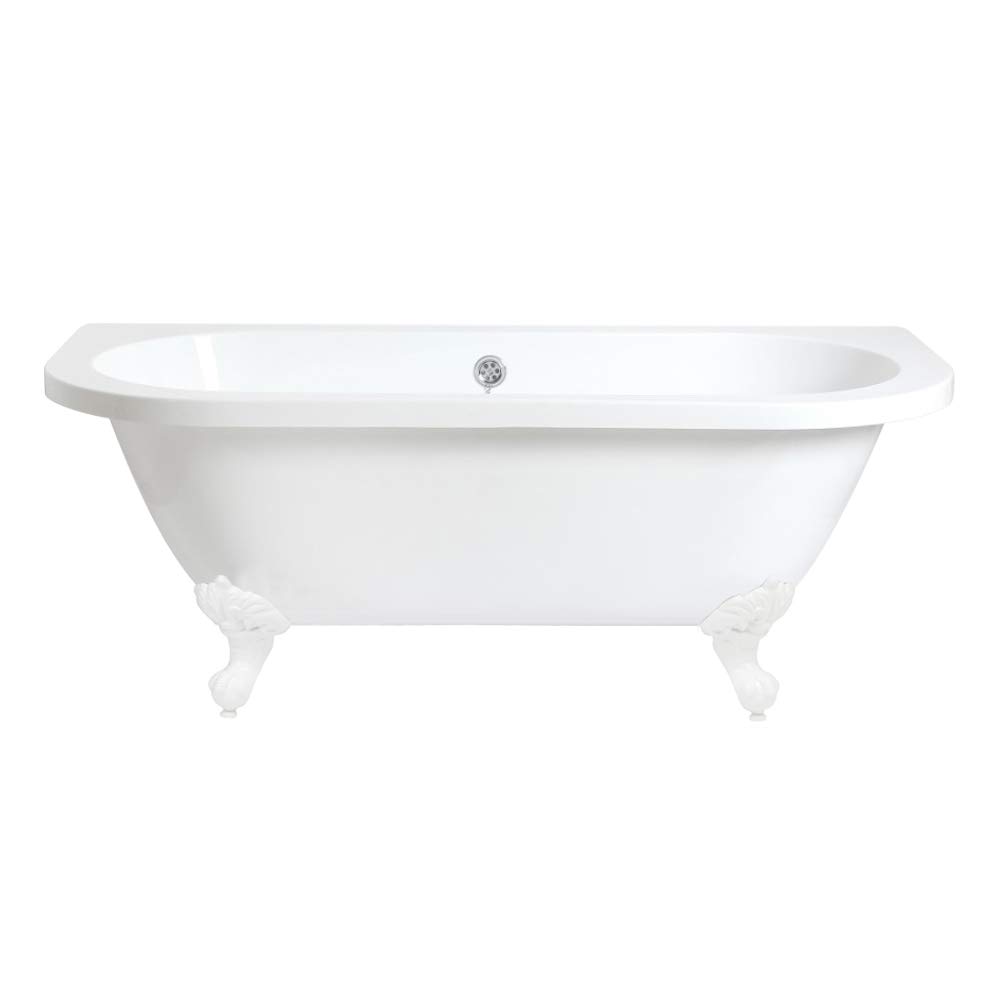 Milano Richmond 1685mm x 780mm Double Ended Freestanding Back to Wall Bath Ball Claw Feet