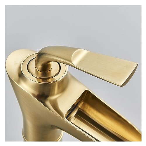 Robinet de lavabo de luxe anti-éclaboussures avec mitigeur cascade eau chaude