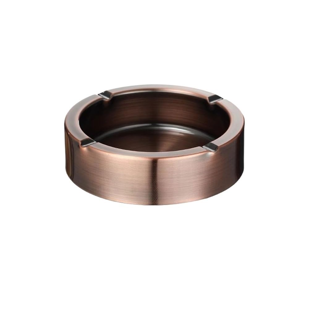 Indoor Decorative Stainless Steel Electroplating Process Ashtray Tabletop Portable for Room Living Dining Offices Outdoor Garden etc for Desktop(Medium)