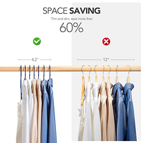 House Day Clothes Hangers 60 Pack, Heavy Duty Plastic Hangers, Sturdy And Durable Dress Hangers Shirt Hangers, Adult Hangers With Hooks, Plastic Coat Hangers For Closet, Navy Blue Hangers Slim Hanger #TOP5