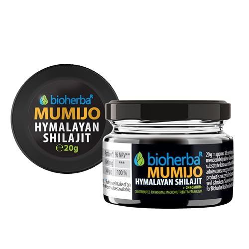 BIOHERBA Shilajit Mumijo Estratto Puro con Cromo 20g