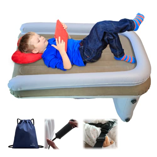 Gembebe Inflatable Toddler Airplane Bed | Hand Pump, Seat Belt And Carry Bag Included | Perfect Inflatable Toddler Bed For Traveling | Safe To Use Toddler Inflatable Bed | Bpa Free Kids Travel Bed #TOP1