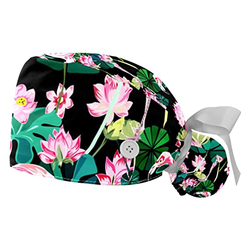 Chapeaux bouffants de travail JDEZ casquettes à fleurs pour cuisiner et travailler au frais
