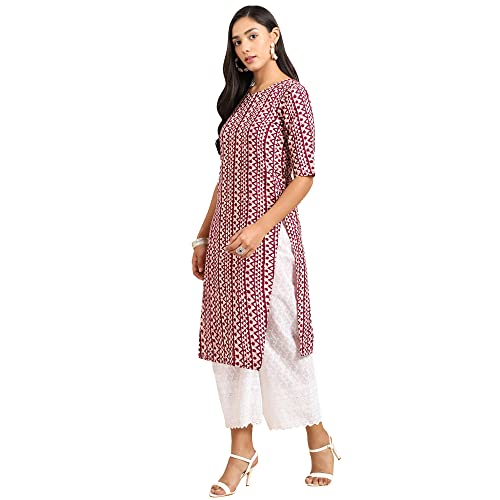 Image of Pinkmint Women's Crepe Digital Print Straight Kurta