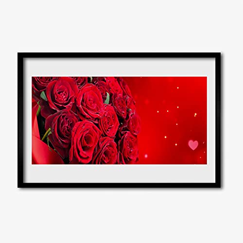Affiche murale avec cadre Tulup 60x40 cm : cadre photo de fleurs de roses