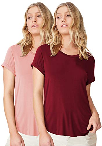 Image of Fabricorn Combo of Plain Color Stylish Up and Down Cotton Tshirt for Women