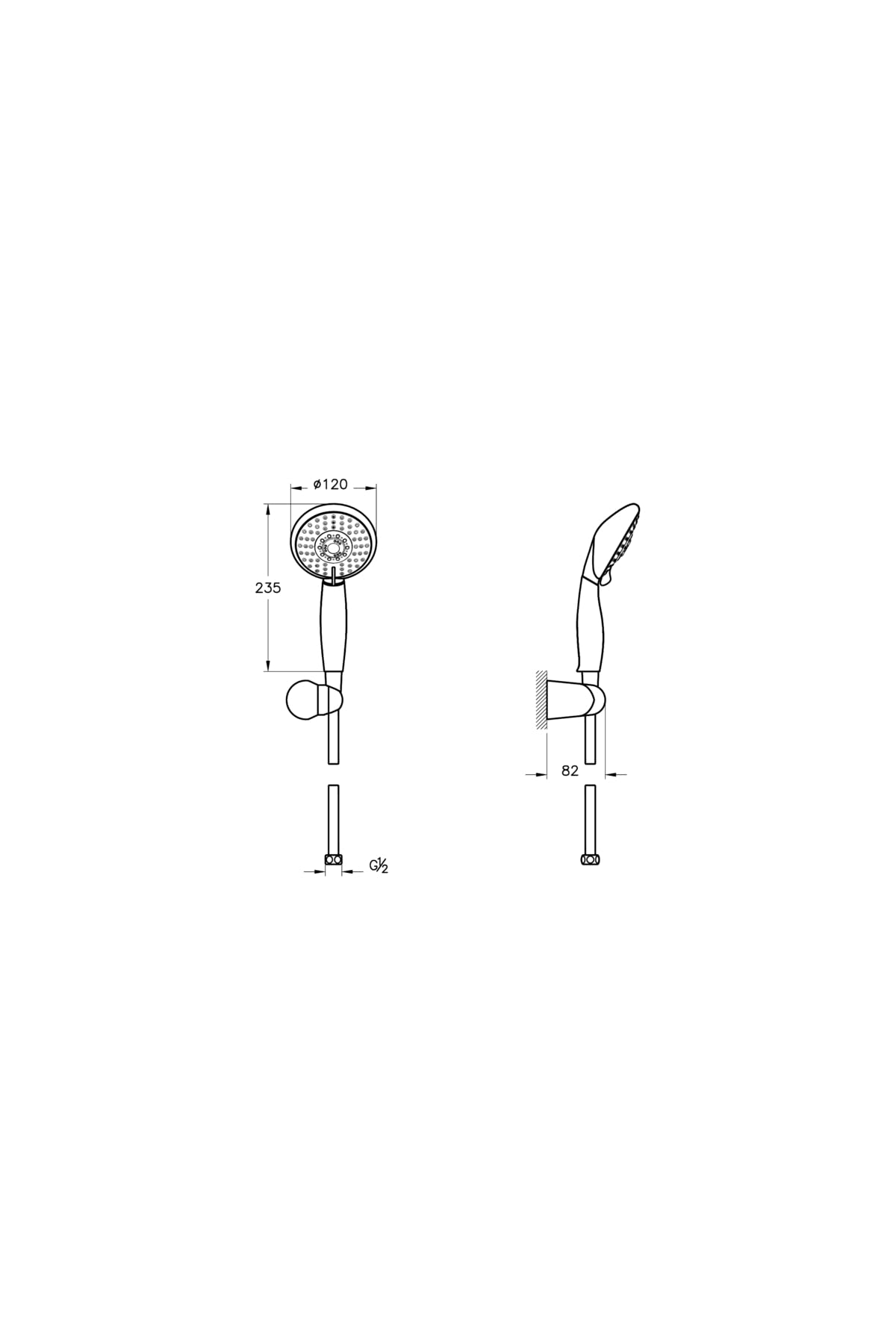 VitrA Cozy A45681 5F El Duşu Takımı, Krom