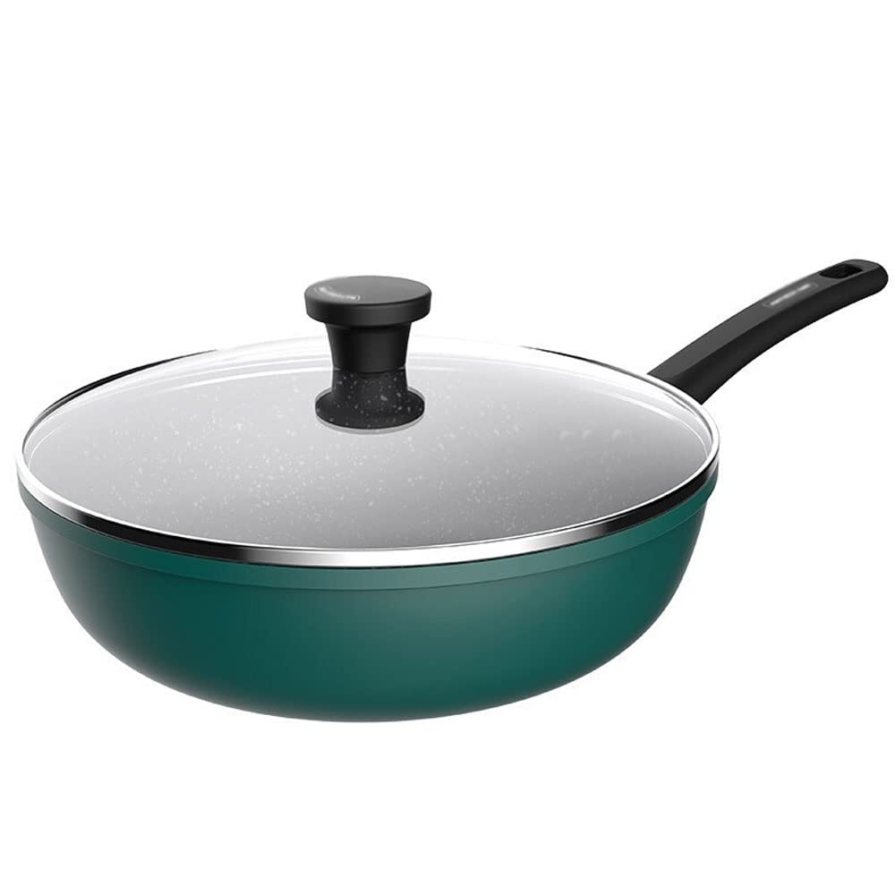 Wok Pan Skillet 28CM Frying Pan with Lid Nonstick Wok for Cooking Electric Induction Gas Stoves Oven Safe
