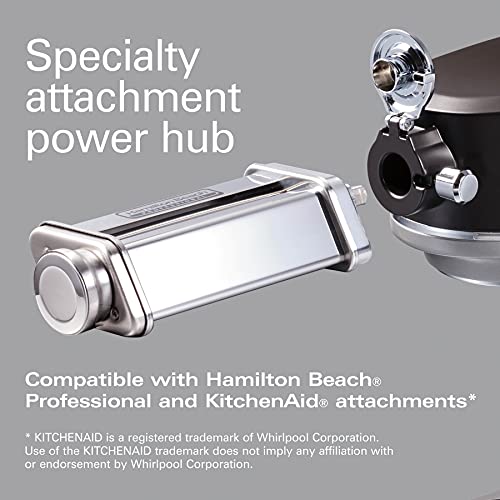 Hamilton Beach Professional All-Metal Stand Mixer With Specialty Attachment Hub, 5 Quart Bowl, 12 Speeds, Includes Flat Beater, Dough Hook, Whisk (63240) #TOP4