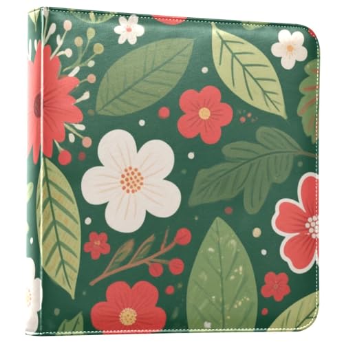 Photo Album 4x6, 5x7,6x8,Artificial Leather Photo Albums with 20 Detachable Sheets Plant Print for Family Wedding,Multi 3