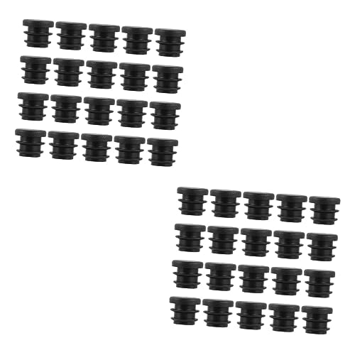 Angoily 2sets Chair Pad Plug Stopper Furniture Leg Pads Pipe Plug Rotary Washing Line Hole Cap Furniture Castor Cups Round End Cap Table Leg Sliders Caster Cups Tape Play Black 100pcs*2