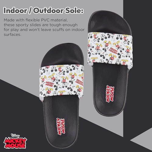 Disney Ladies Minnie and Mickey Slides - Ladies Classic Mickey and Minnie Mouse Slide Sandals Mickey & Minnie Mouse Slip On Slides3