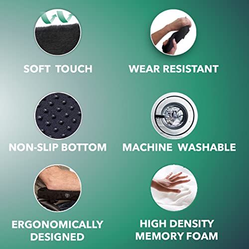 Ergonomic Memory Foam Office Chair Armrest Pads, Comfy Arm Rest Covers For Desk, Gaming, Computer And Wheelchair, Offering Elbows And Forearms Pressure Relief (Set Of 2) #TOP2