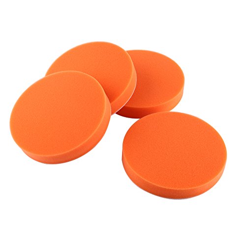 ZJchao 10 pcs 6 inch Sponge Polishing Waxing Buff Pads Set Kit for Car Polisher Buffer Orange (6'' 10PCS)