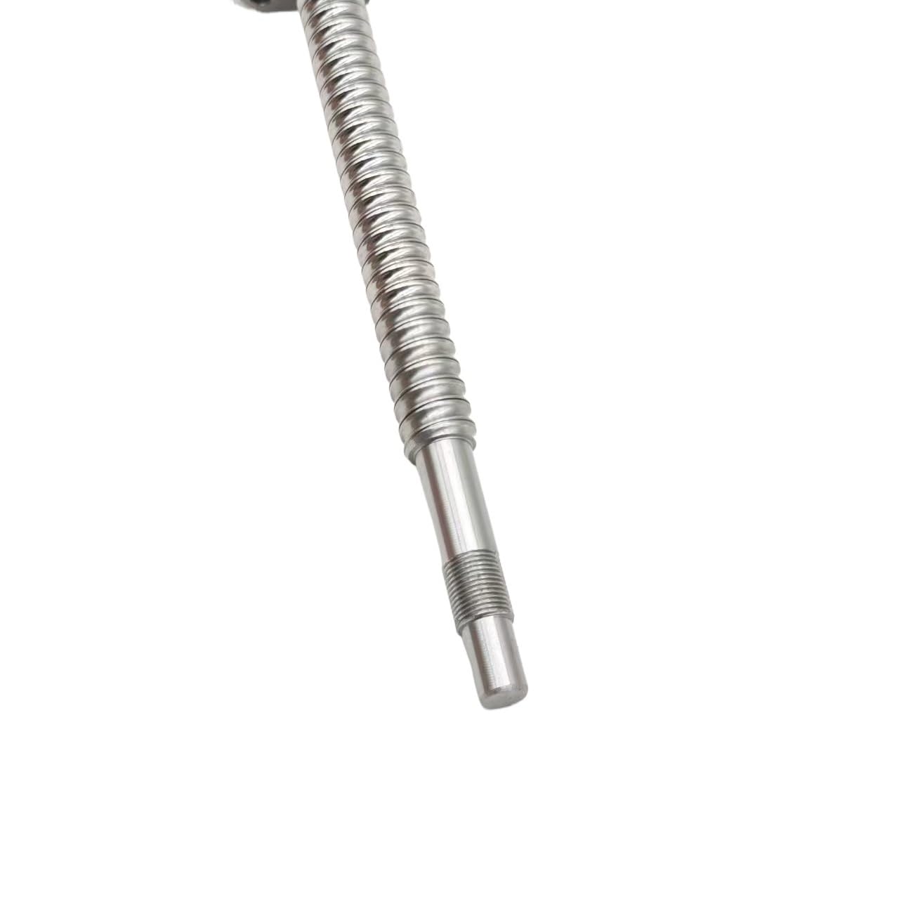 Vite a ricircolo di sfere C7 1204 diametro 12 mm, passo 4 mm, estremità lavorata BK10 BF10 filettatura destra SFU1204 con dado a ricircolo di sfere viaggio a tappe(400mm)