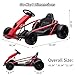 24V Go Kart for Kids 8-12 Years, 300W*2 Extra Powerful Motors, 9Ah Large Battery 8.1MPH High Speed Drifting with Music, Horn,Max Load 155lbs Outdoor Ride On Toy for Teens (Red)