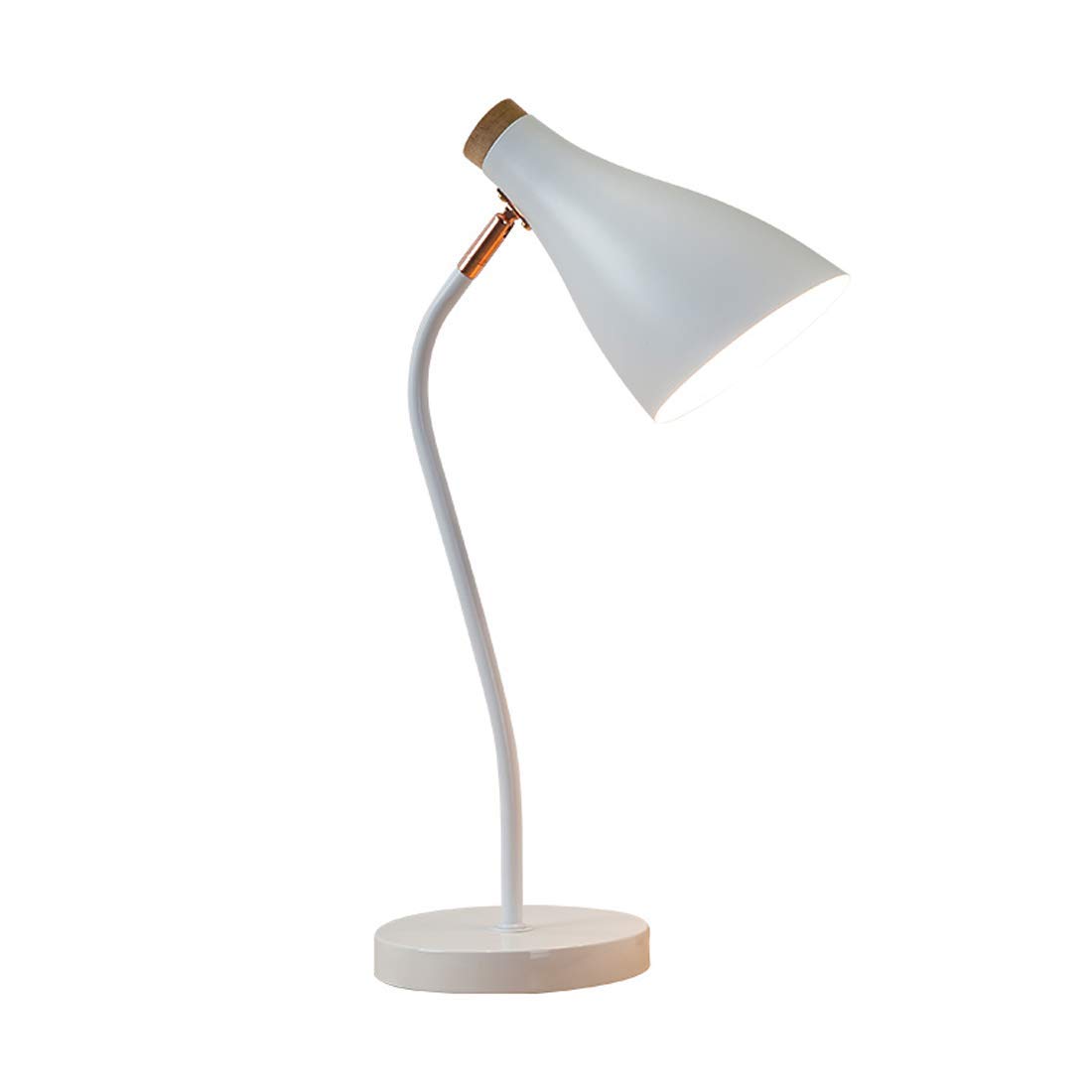 GYD LED Eye Protection Reading Lamp Bedside Lamp Plug-in E27 Table Lamp Learning Eye Protection Lamp Suitable for Study Room Bedroom Studio Office,White