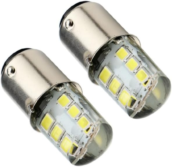 2 Pcs BA15S LED Bulbs 12V,Direct Replacement 1156 Led Bulb,Waterproof Super Bright 7000K Single Contact Bayonet Base for Landscape RV Camper Interior Marine Boat Trailer Lights
